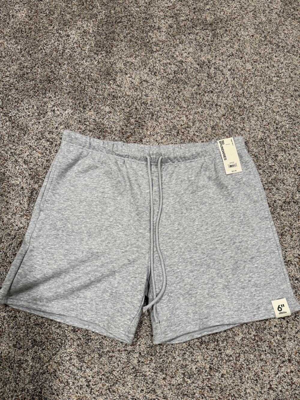 No Boundaries Gray Men’s Knit Drawstring Shorts
